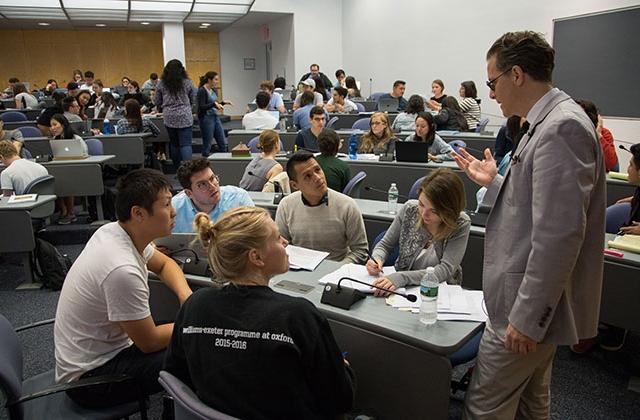 Professor Bernard Harcourt with Columbia Law students